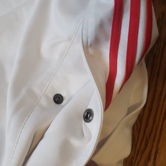 Adidas/Toronto Raptors White & Red Tear Away Open Pants - Picture 10 of 16